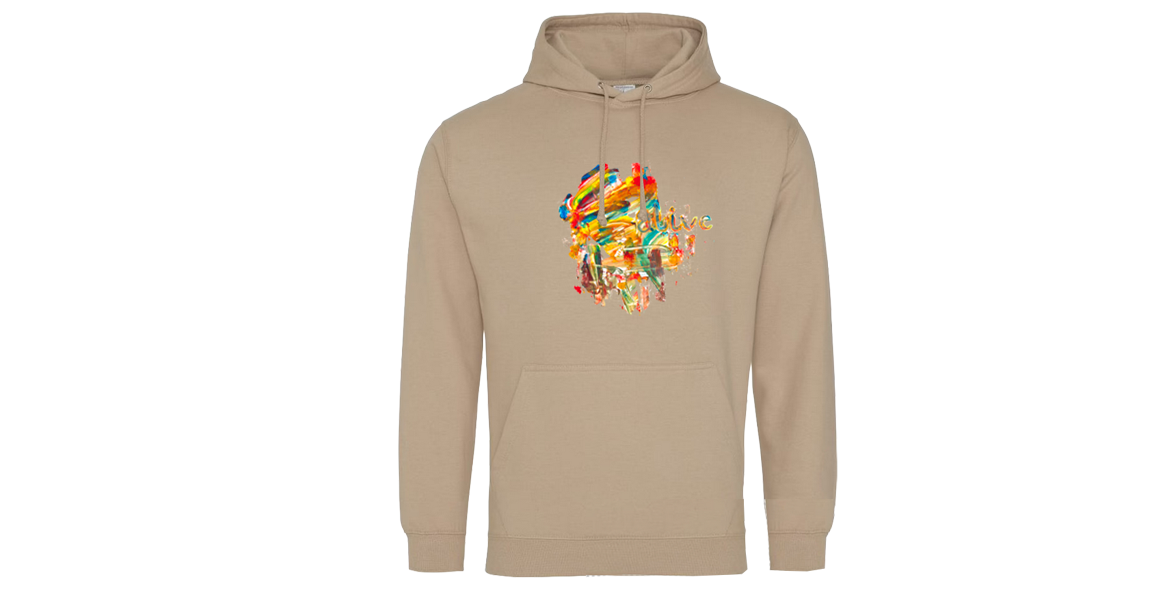  Hoodie Unisex - Dunkel Beige,  